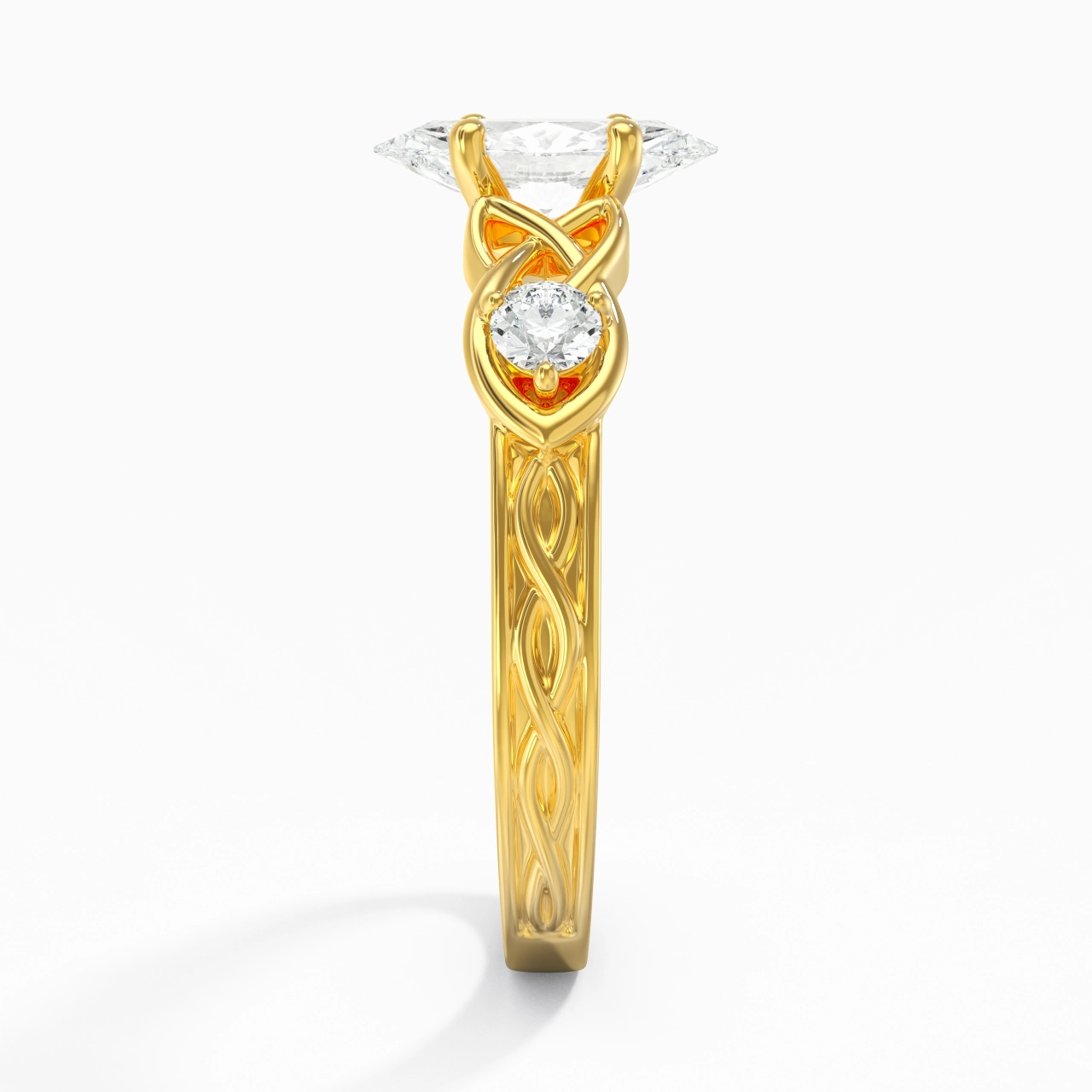 Vintage Unique Marquise 1.00ct Cubic Zirconia Engagement Ring