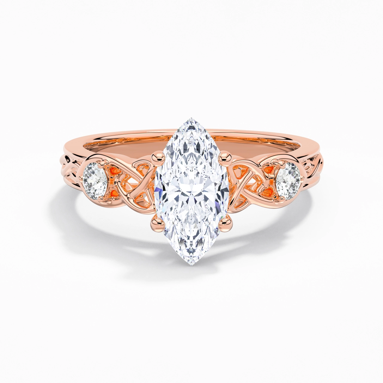 Vintage Unique Marquise 2.00ct Cubic Zirconia Engagement Ring