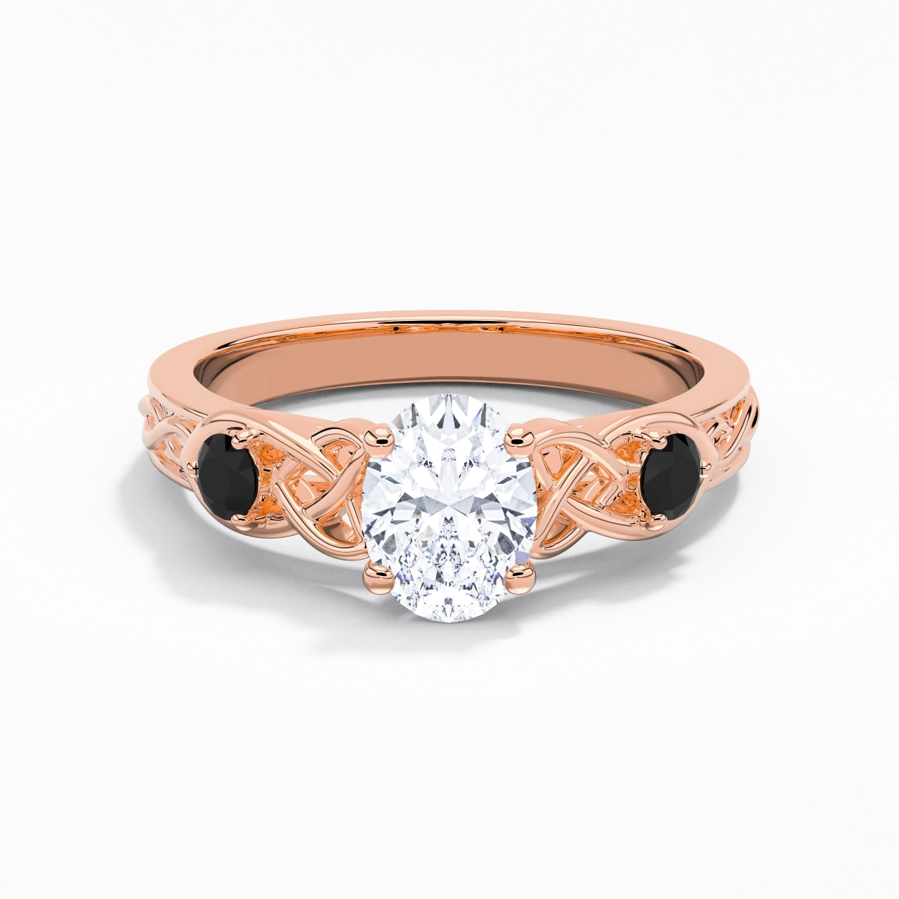 Vintage Unique Oval 1.50ct Cubic Zirconia Engagement Ring