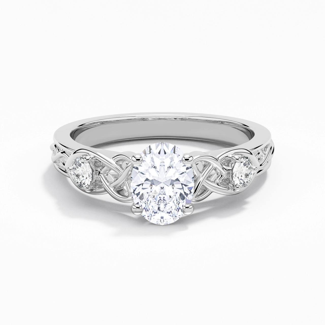 1.50ct Moissanite Engagement Ring 925 Sterling Silver