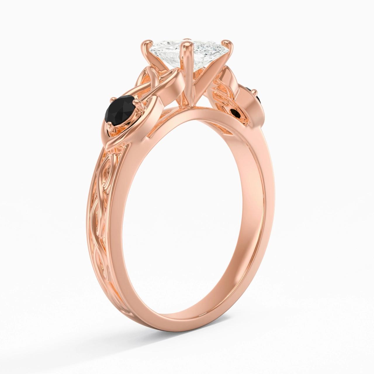 Vintage Unique Oval 1.50ct Cubic Zirconia Engagement Ring