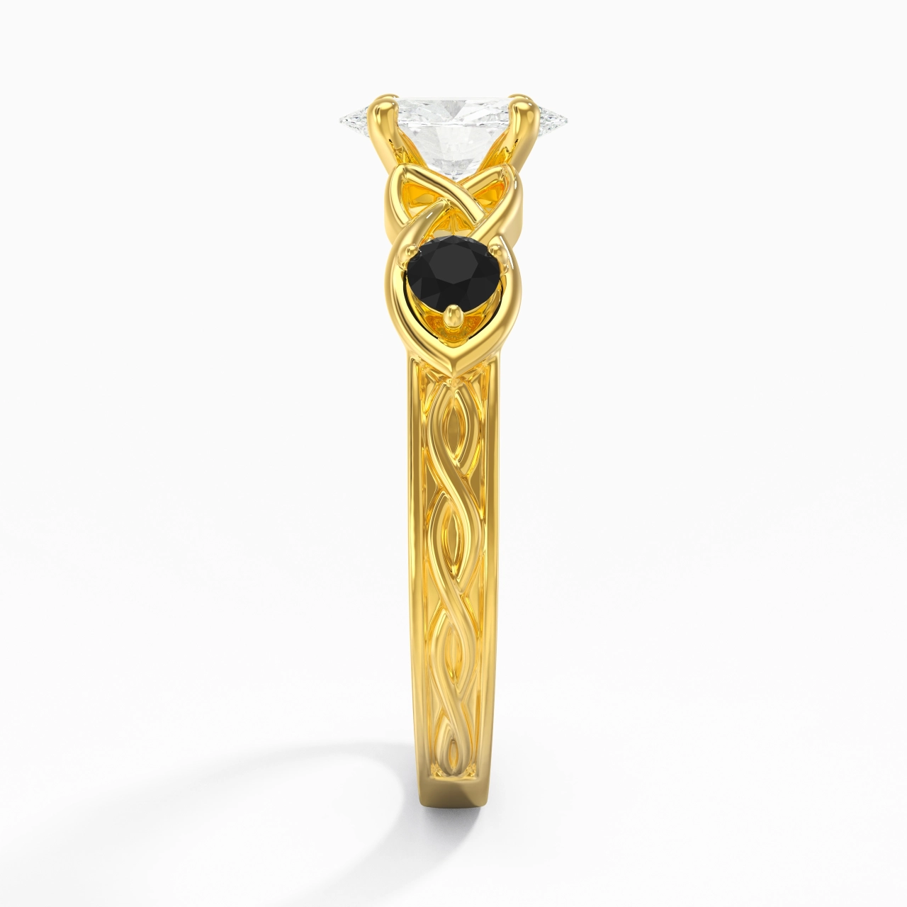 Vintage Unique Oval 1.50ct Cubic Zirconia Engagement Ring