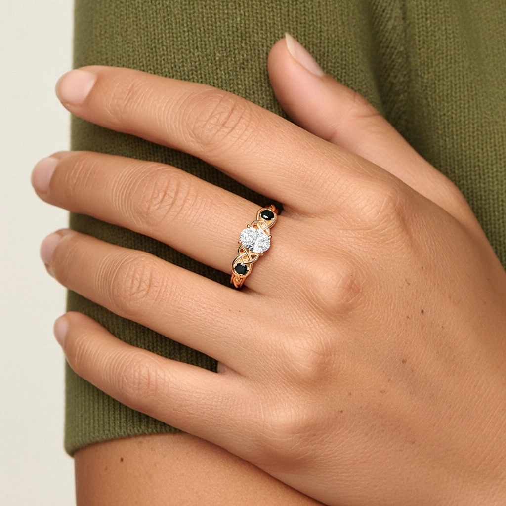 Vintage Unique Oval 2.00ct Cubic Zirconia Engagement Ring