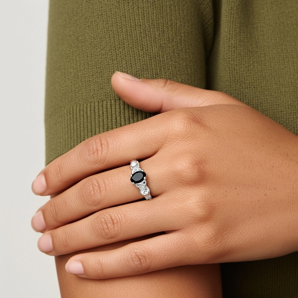 Vintage Unique Oval 1.00ct Cubic Zirconia Engagement Ring