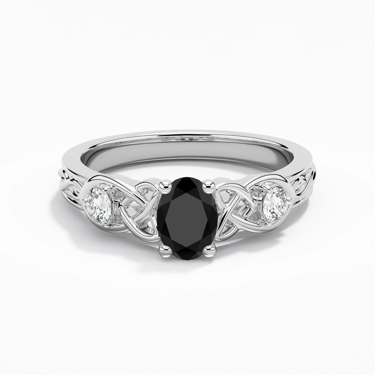 Vintage Unique Oval 1.00ct Cubic Zirconia Engagement Ring