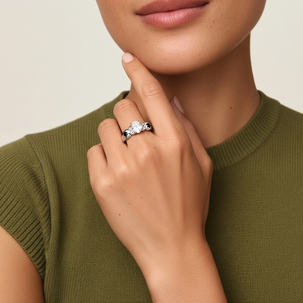 Vintage Unique Oval 2.00ct Cubic Zirconia Engagement Ring