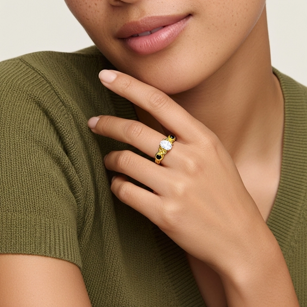 Vintage Unique Oval 2.00ct Cubic Zirconia Engagement Ring