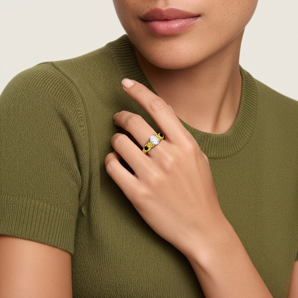 Vintage Unique Oval 2.00ct Cubic Zirconia Engagement Ring