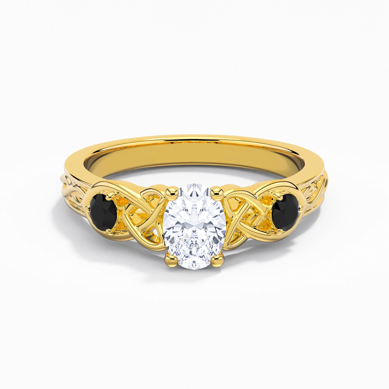 Vintage Unique Oval 1.00ct Cubic Zirconia Engagement Ring