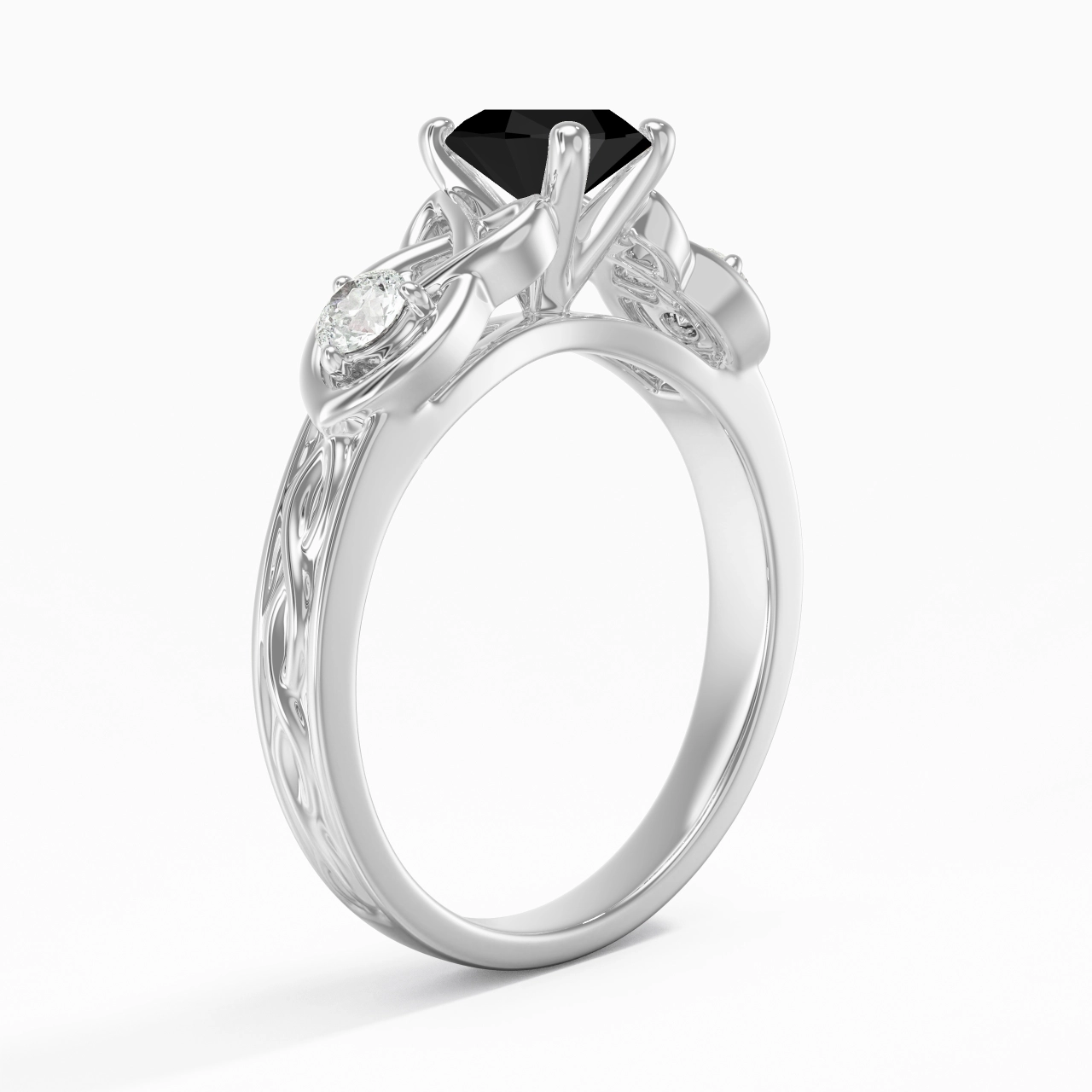 Vintage Unique Oval 1.00ct Cubic Zirconia Engagement Ring