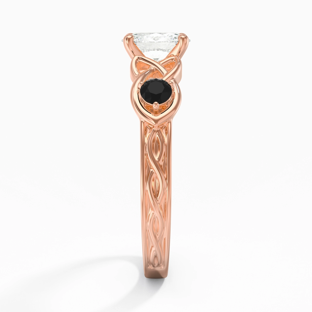 Vintage Unique Oval 1.00ct Cubic Zirconia Engagement Ring