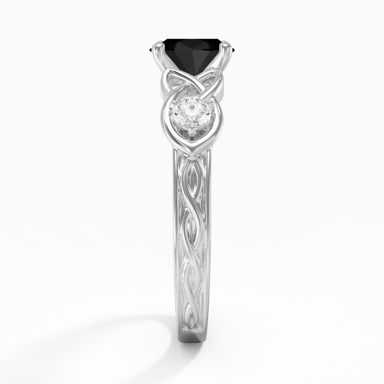 Vintage Unique Oval 1.00ct Cubic Zirconia Engagement Ring