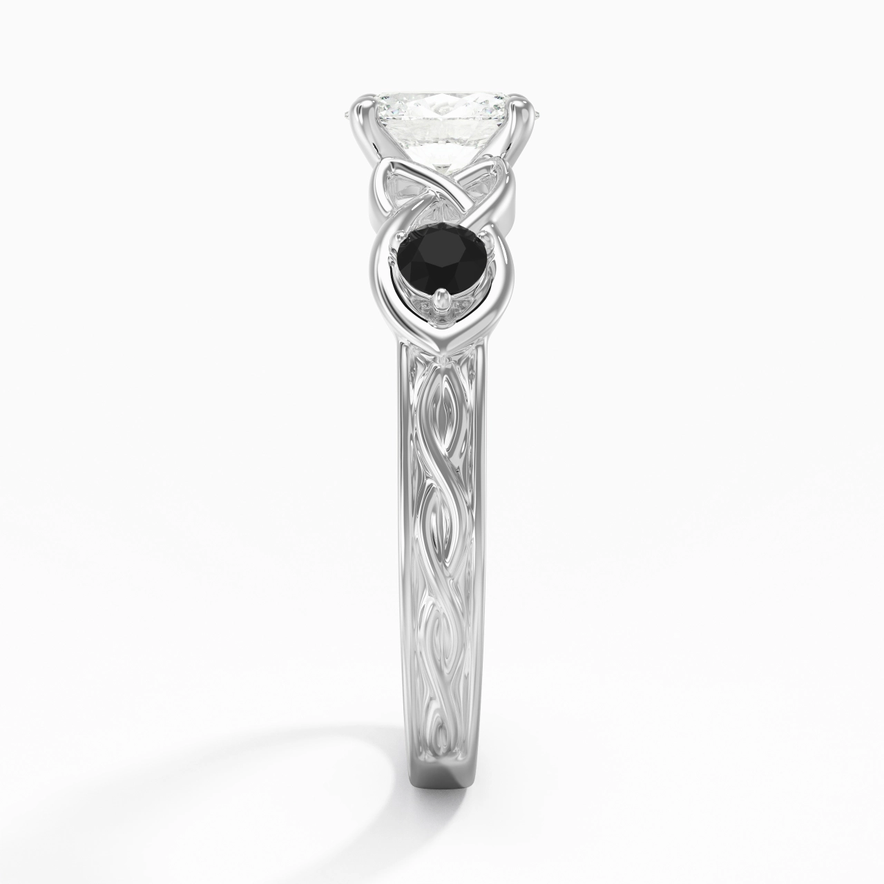 Vintage Unique Oval 1.00ct Cubic Zirconia Engagement Ring