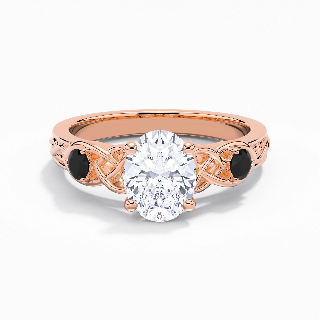 Vintage Unique Oval 2.00ct Cubic Zirconia Engagement Ring