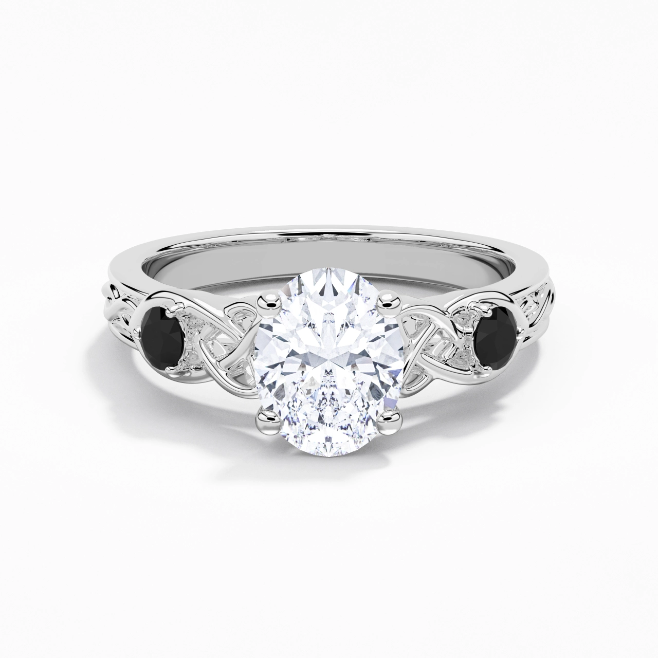 Vintage Unique Oval 2.00ct Cubic Zirconia Engagement Ring