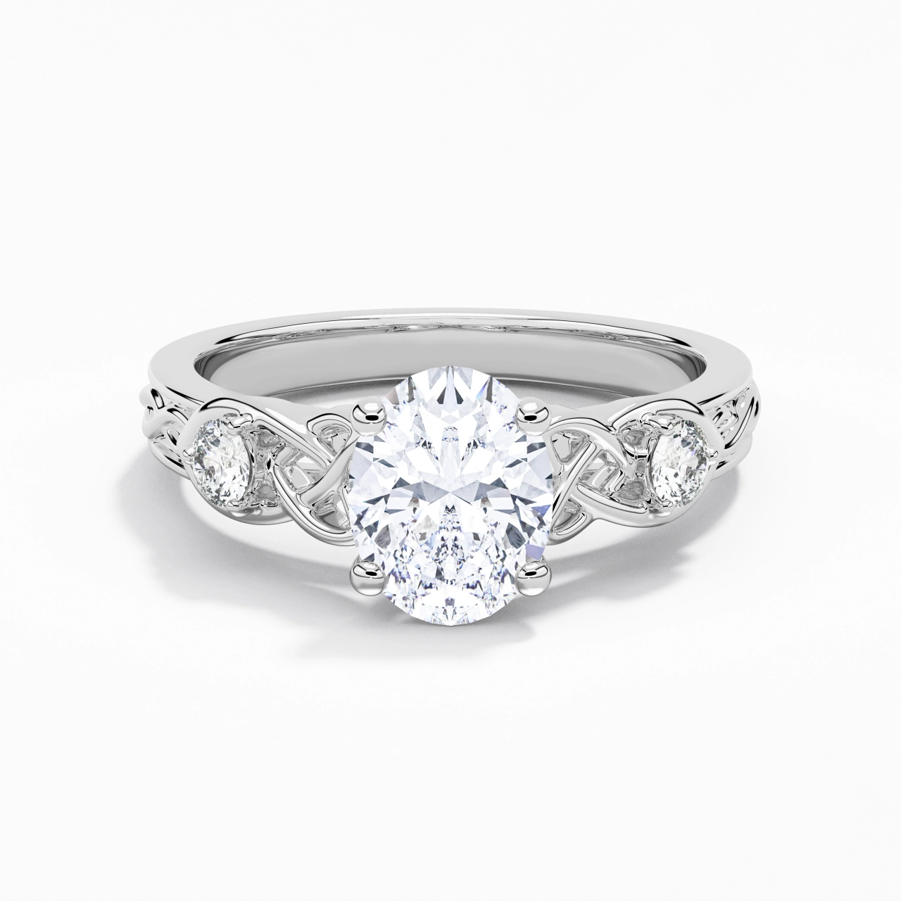 2.00ct Moissanite Engagement Ring 925 Sterling Silver