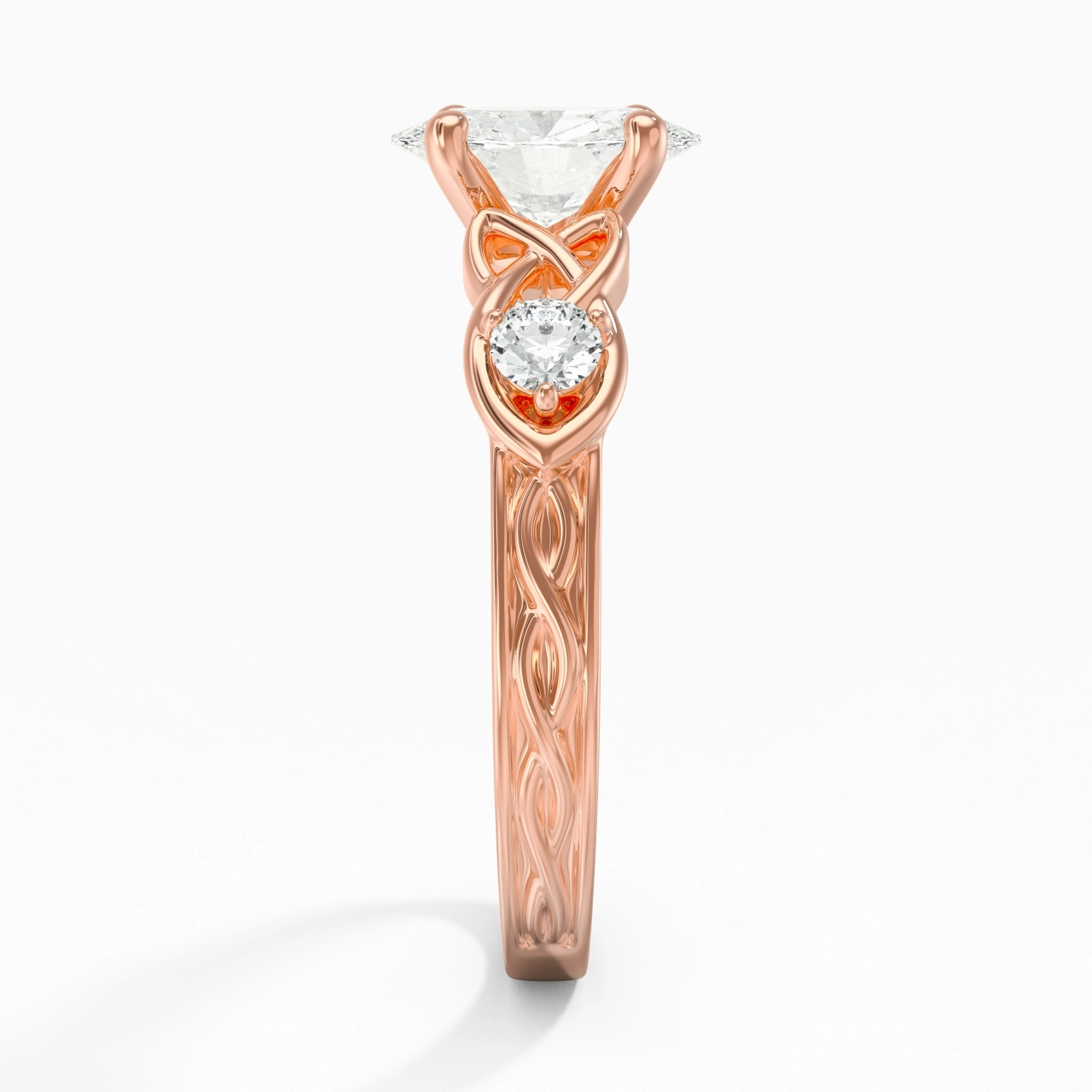 2.00ct Moissanite Engagement Ring 18K Rose Gold