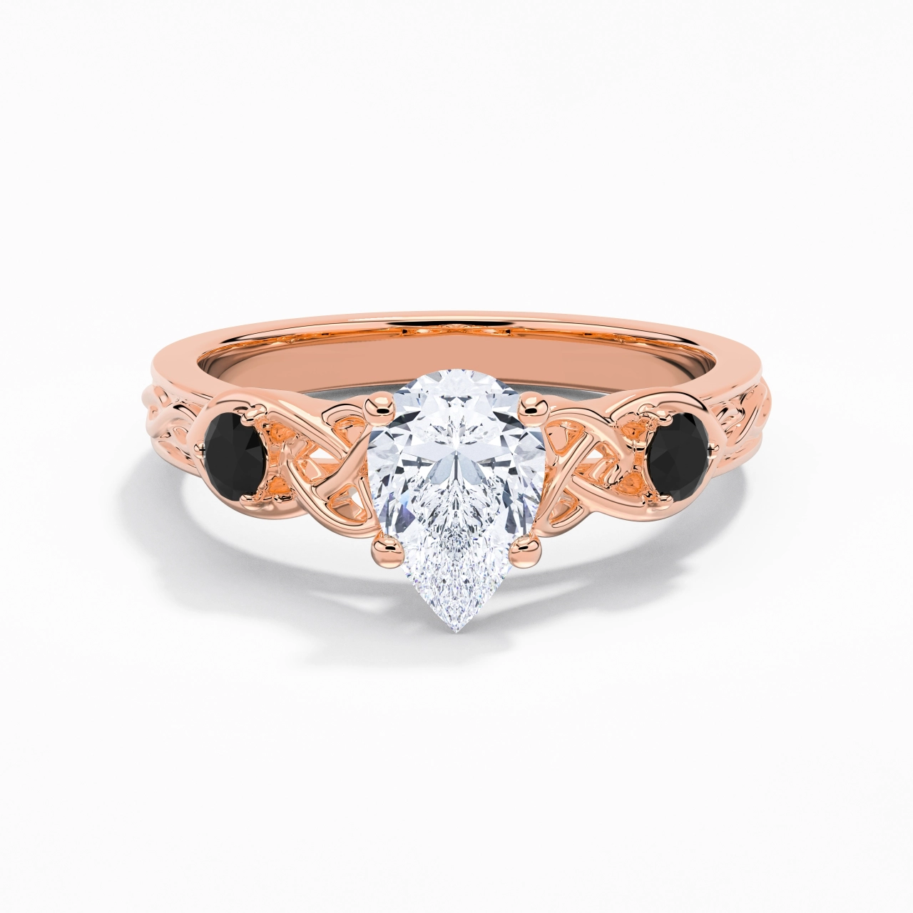 Vintage Unique Pear 1.50ct Cubic Zirconia Engagement Ring