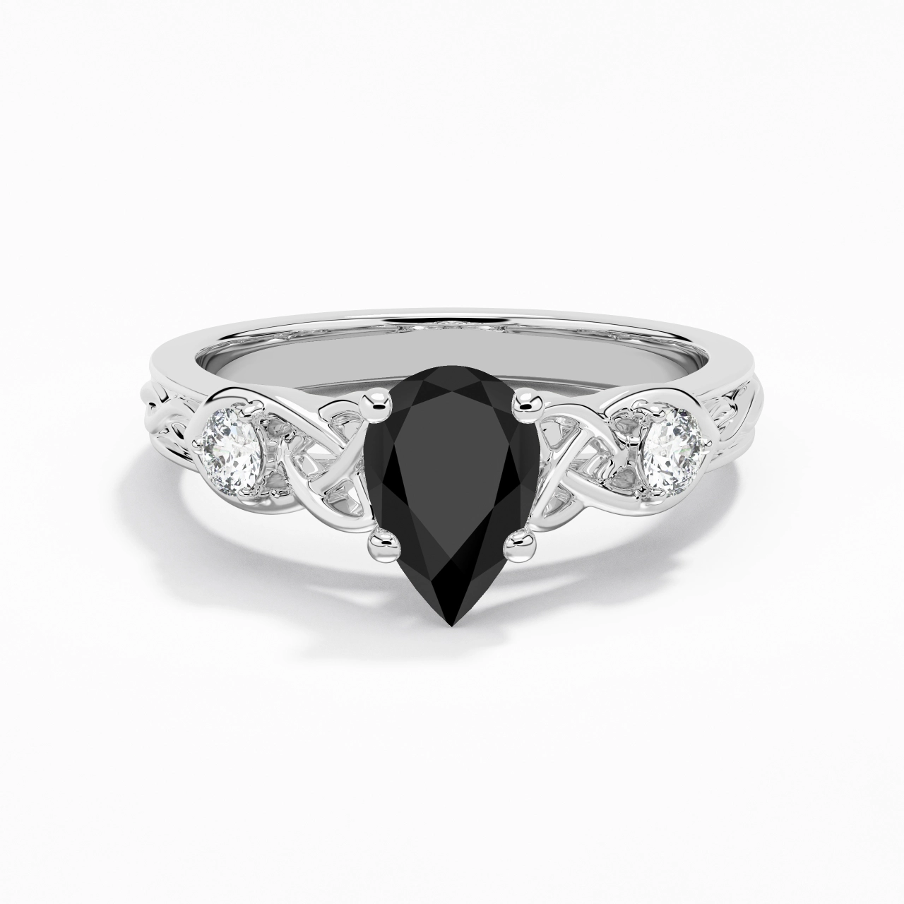 Vintage Unique Pear 1.50ct Cubic Zirconia Engagement Ring