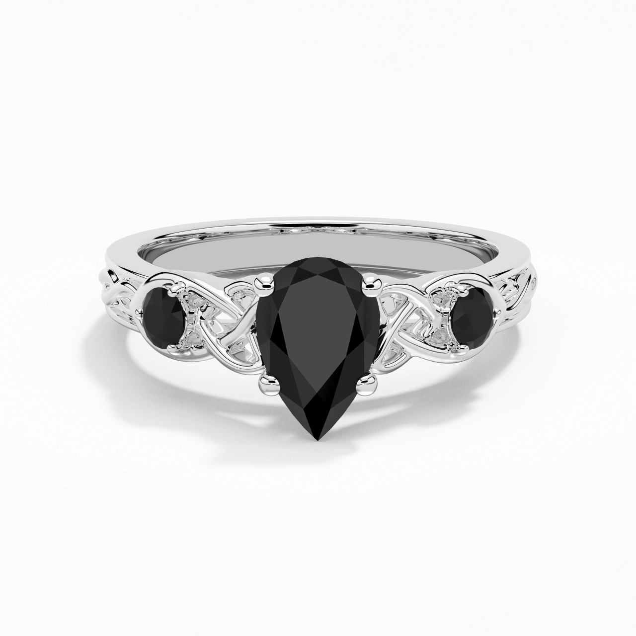 Vintage Unique Pear 1.50ct Cubic Zirconia Engagement Ring