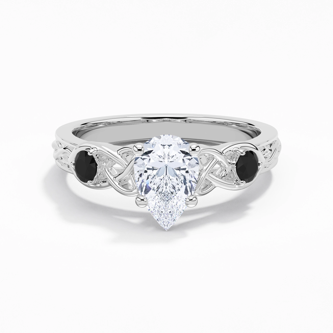 Vintage Unique Pear 1.50ct Cubic Zirconia Engagement Ring