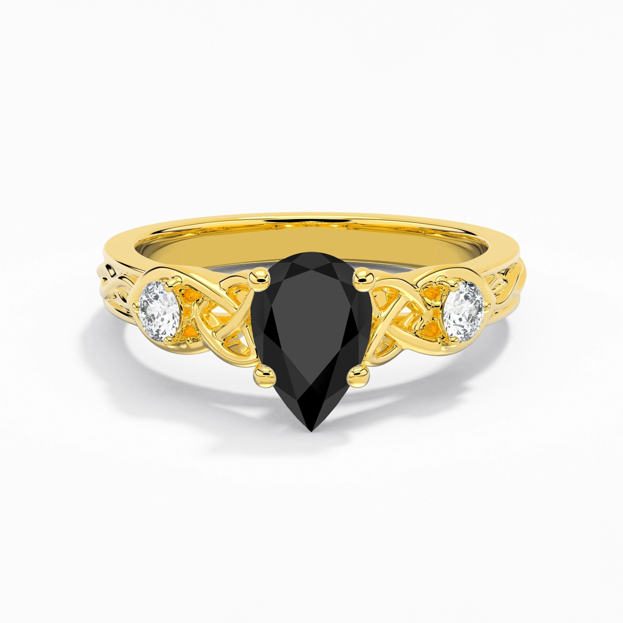 Vintage Unique Pear 1.50ct Cubic Zirconia Engagement Ring