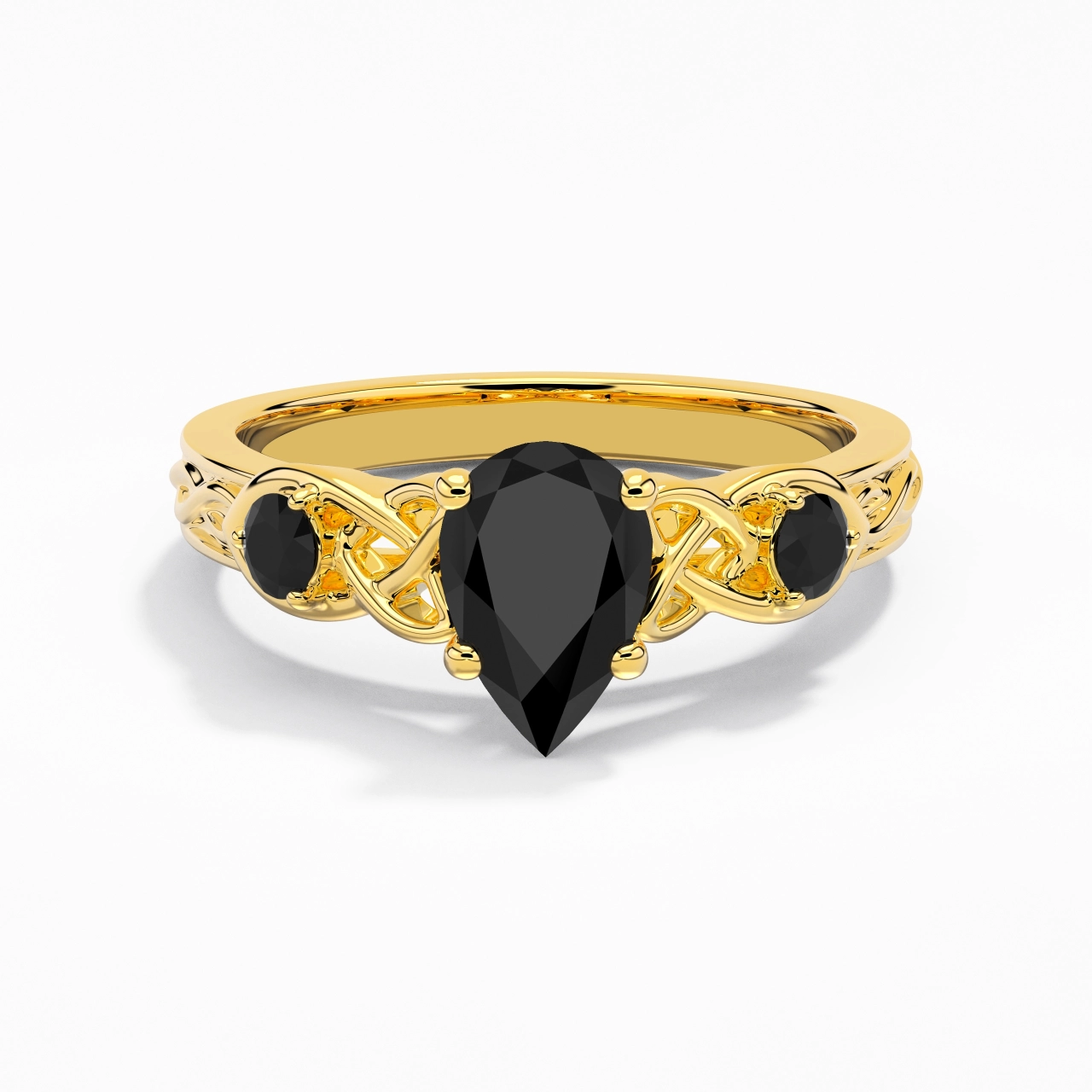 Vintage Unique Pear 1.50ct Cubic Zirconia Engagement Ring