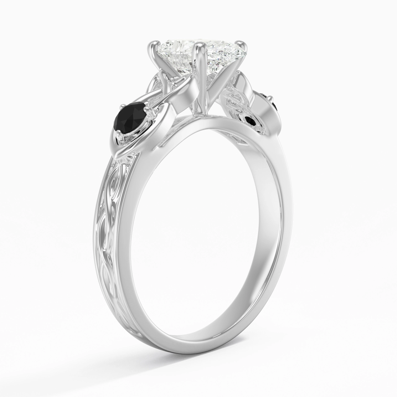 Vintage Unique Pear 1.50ct Cubic Zirconia Engagement Ring