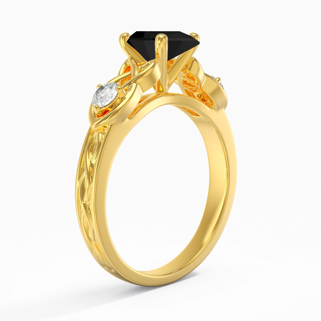 Vintage Unique Pear 1.50ct Cubic Zirconia Engagement Ring