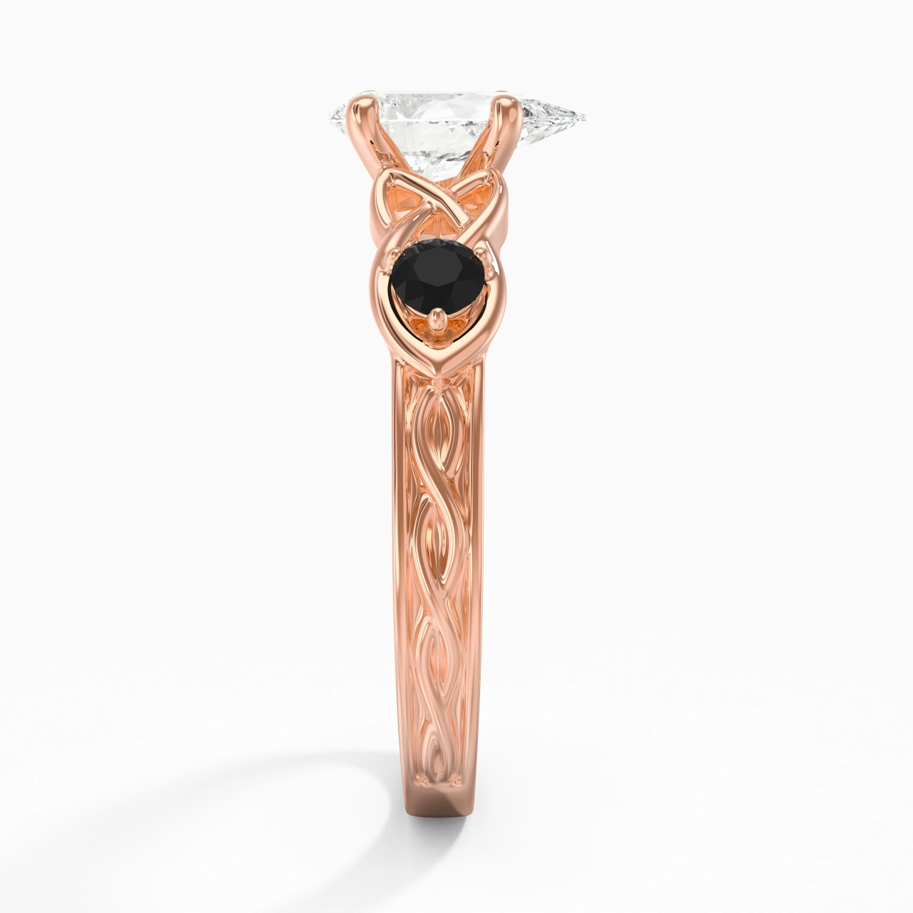 Vintage Unique Pear 1.50ct Cubic Zirconia Engagement Ring