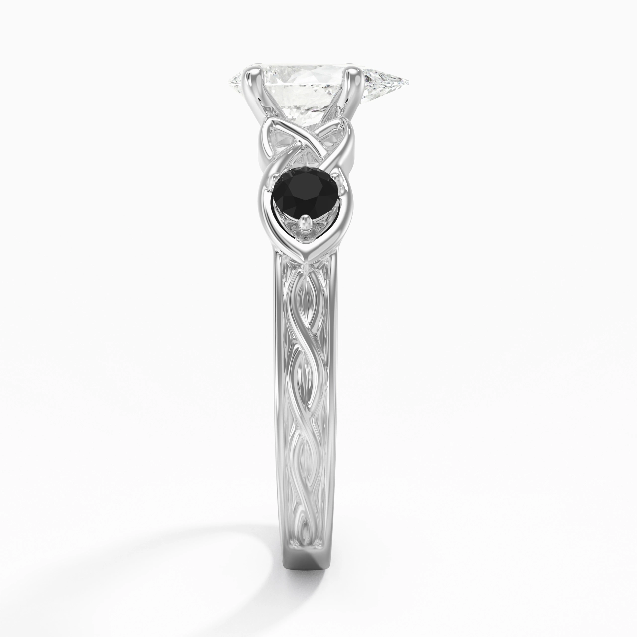 Vintage Unique Pear 1.50ct Cubic Zirconia Engagement Ring