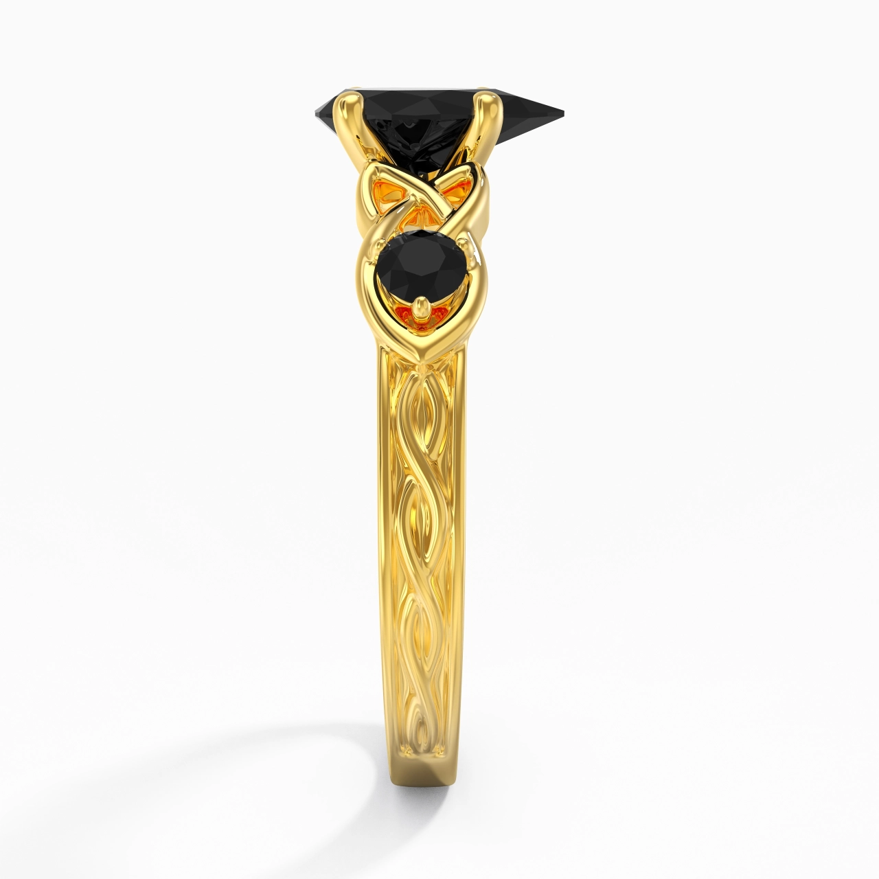 Vintage Unique Pear 1.50ct Cubic Zirconia Engagement Ring