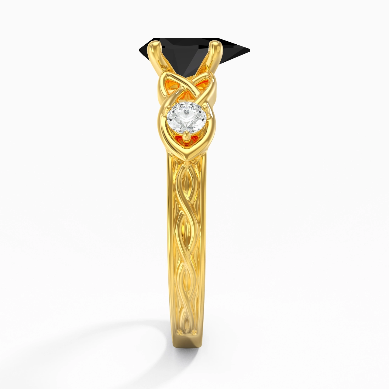 Vintage Unique Pear 1.50ct Cubic Zirconia Engagement Ring