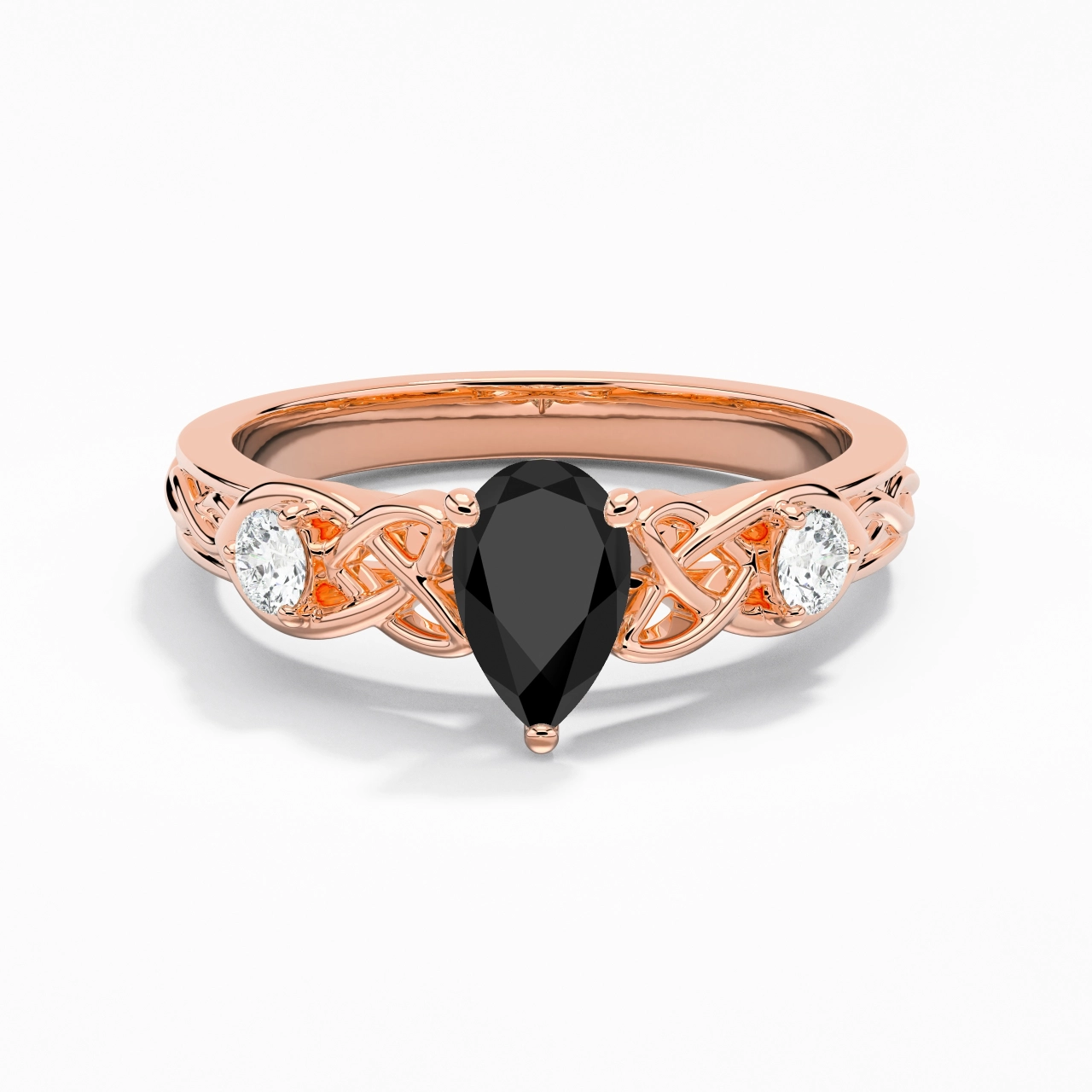 Vintage Unique Pear 1.00ct Cubic Zirconia Engagement Ring