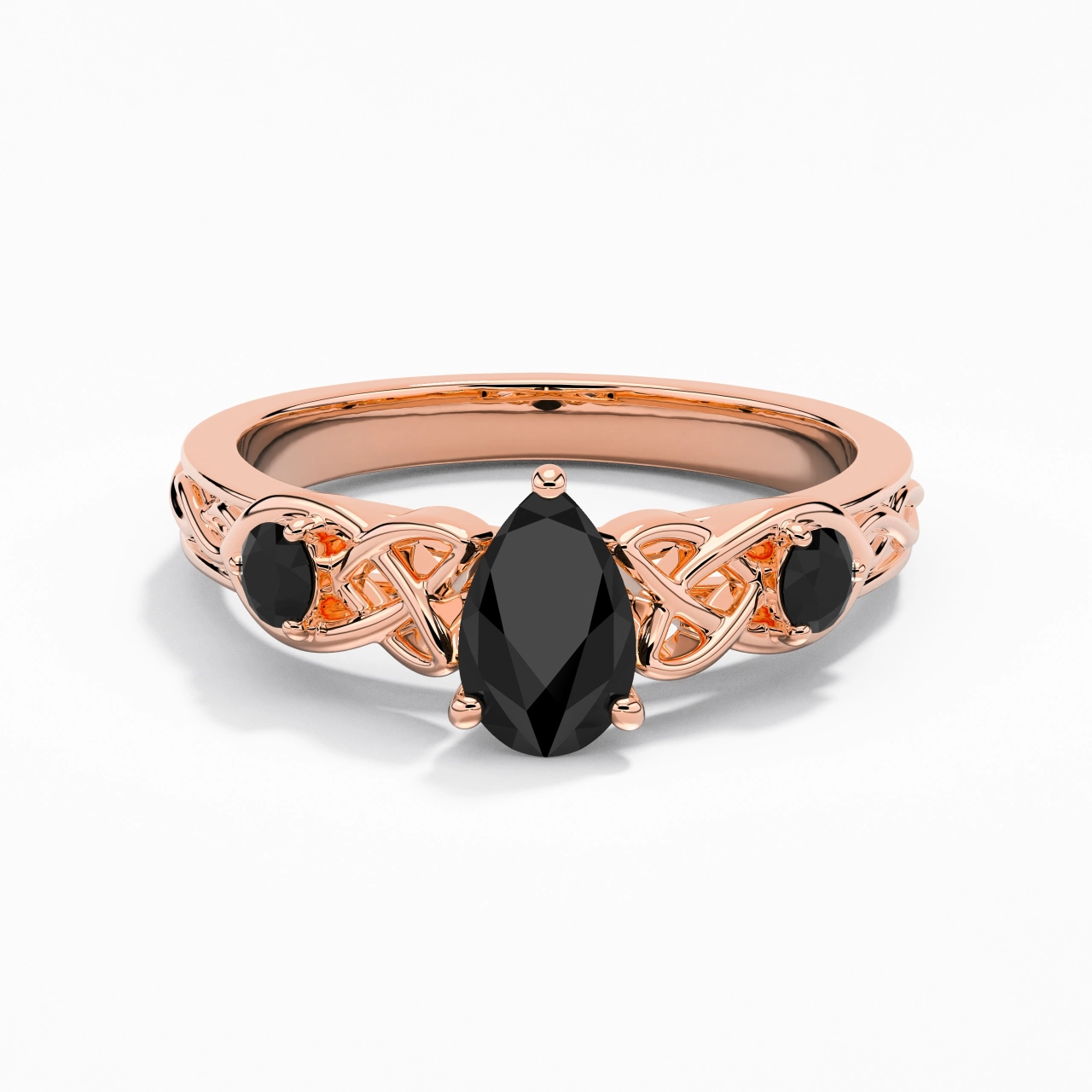 Vintage Unique Pear 1.00ct Cubic Zirconia Engagement Ring