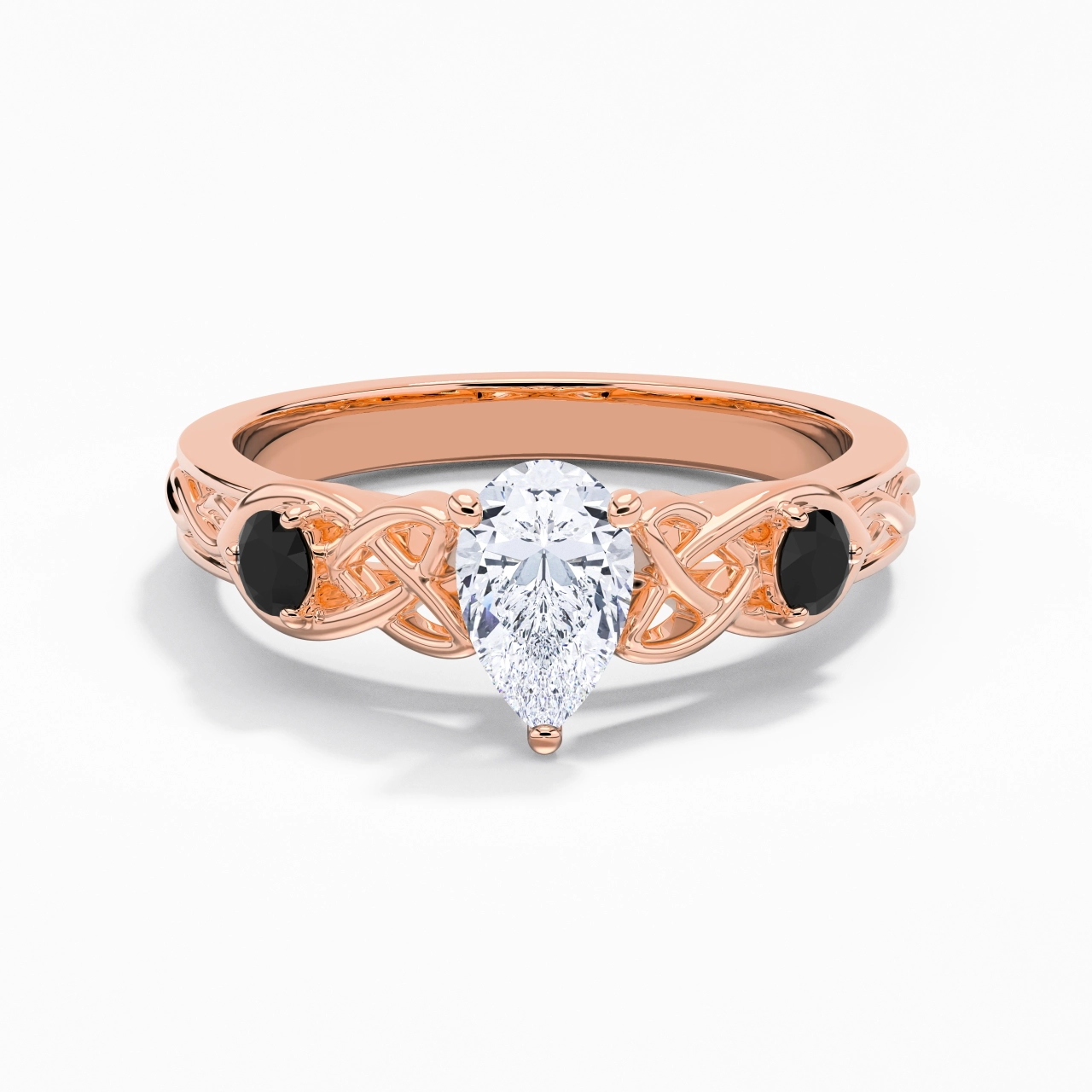 Vintage Unique Pear 1.00ct Cubic Zirconia Engagement Ring