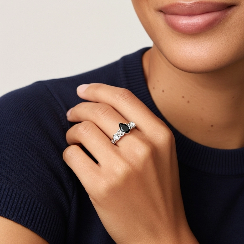 Vintage Unique Pear 2.00ct Cubic Zirconia Engagement Ring