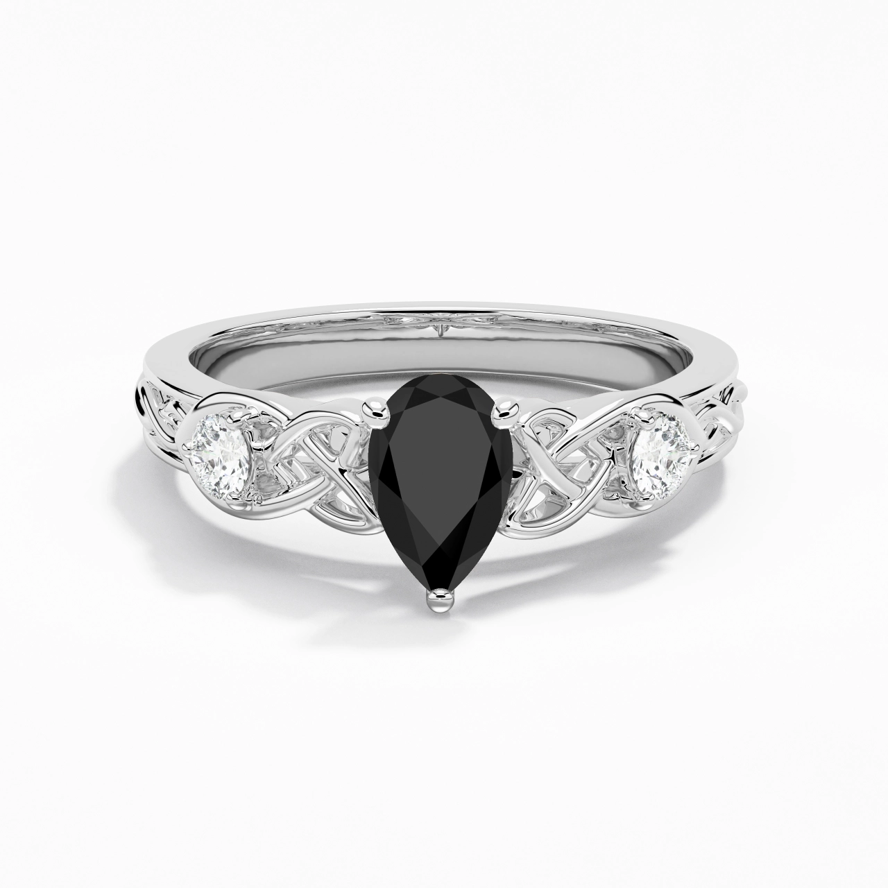 Vintage Unique Pear 1.00ct Cubic Zirconia Engagement Ring