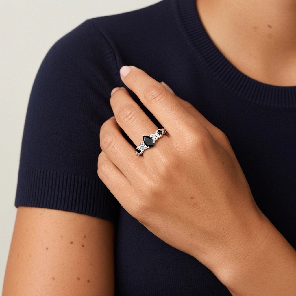 Vintage Unique Pear 2.00ct Cubic Zirconia Engagement Ring