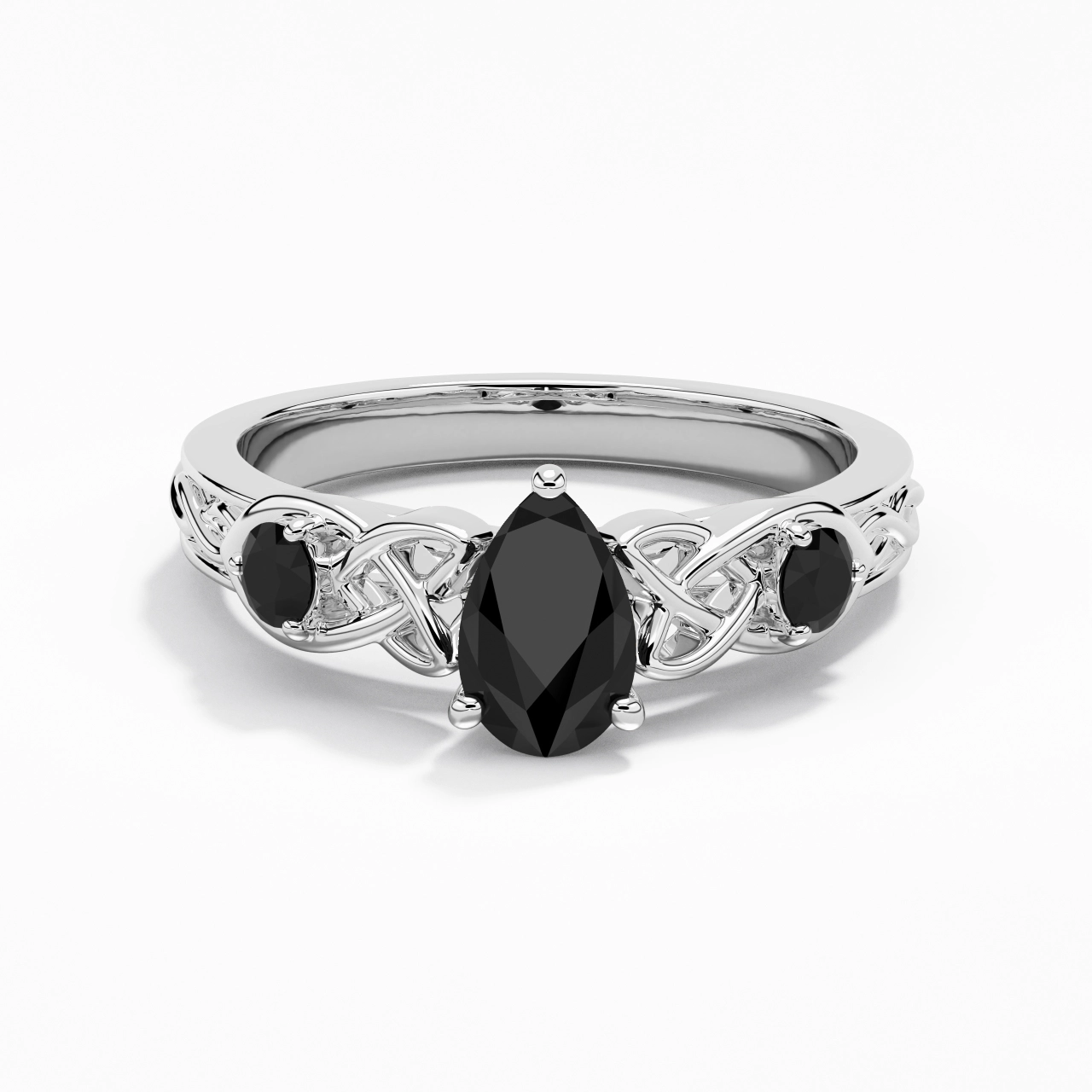 Vintage Unique Pear 1.00ct Cubic Zirconia Engagement Ring