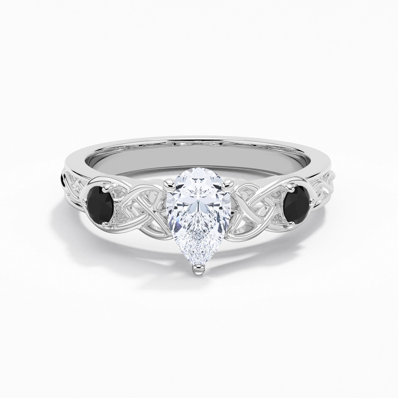 Vintage Unique Pear 1.00ct Cubic Zirconia Engagement Ring