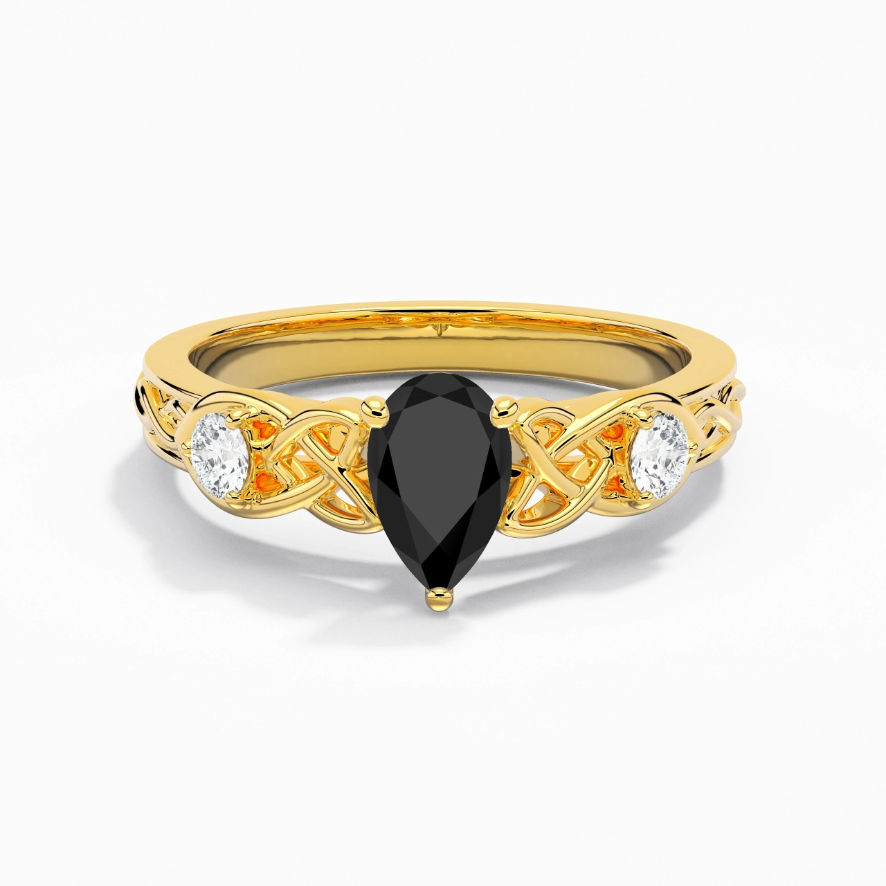 Vintage Unique Pear 1.00ct Cubic Zirconia Engagement Ring