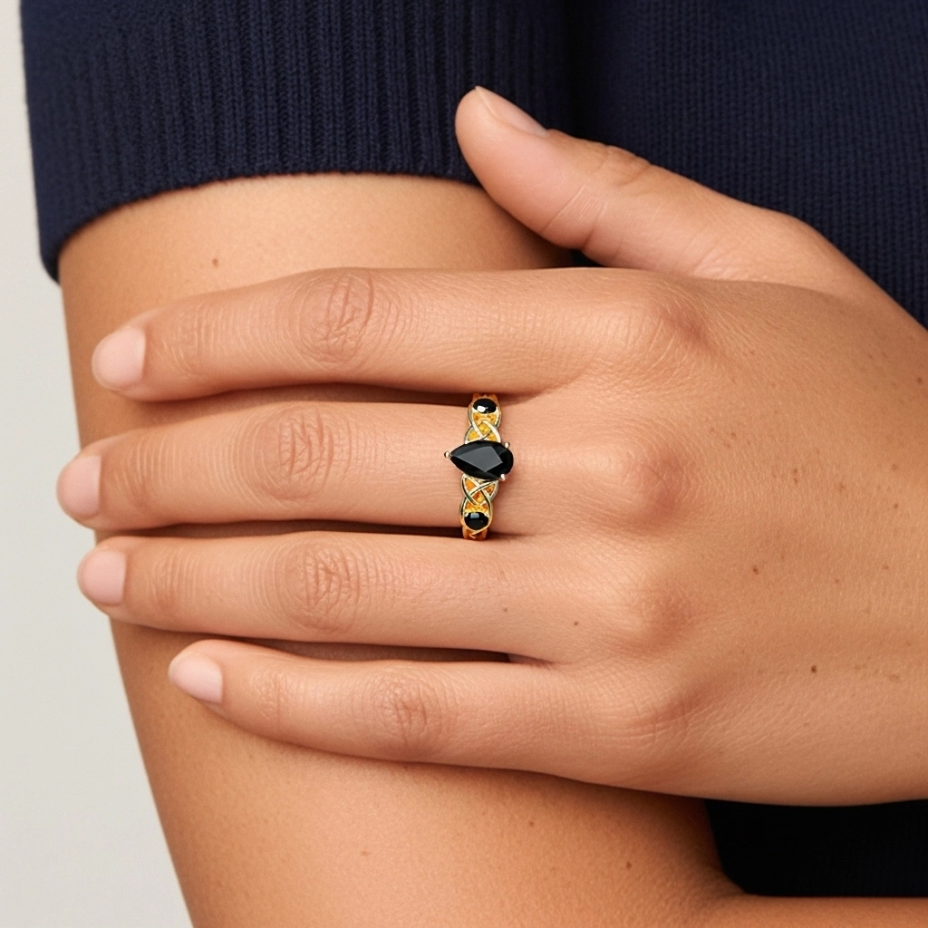 Vintage Unique Pear 2.00ct Cubic Zirconia Engagement Ring