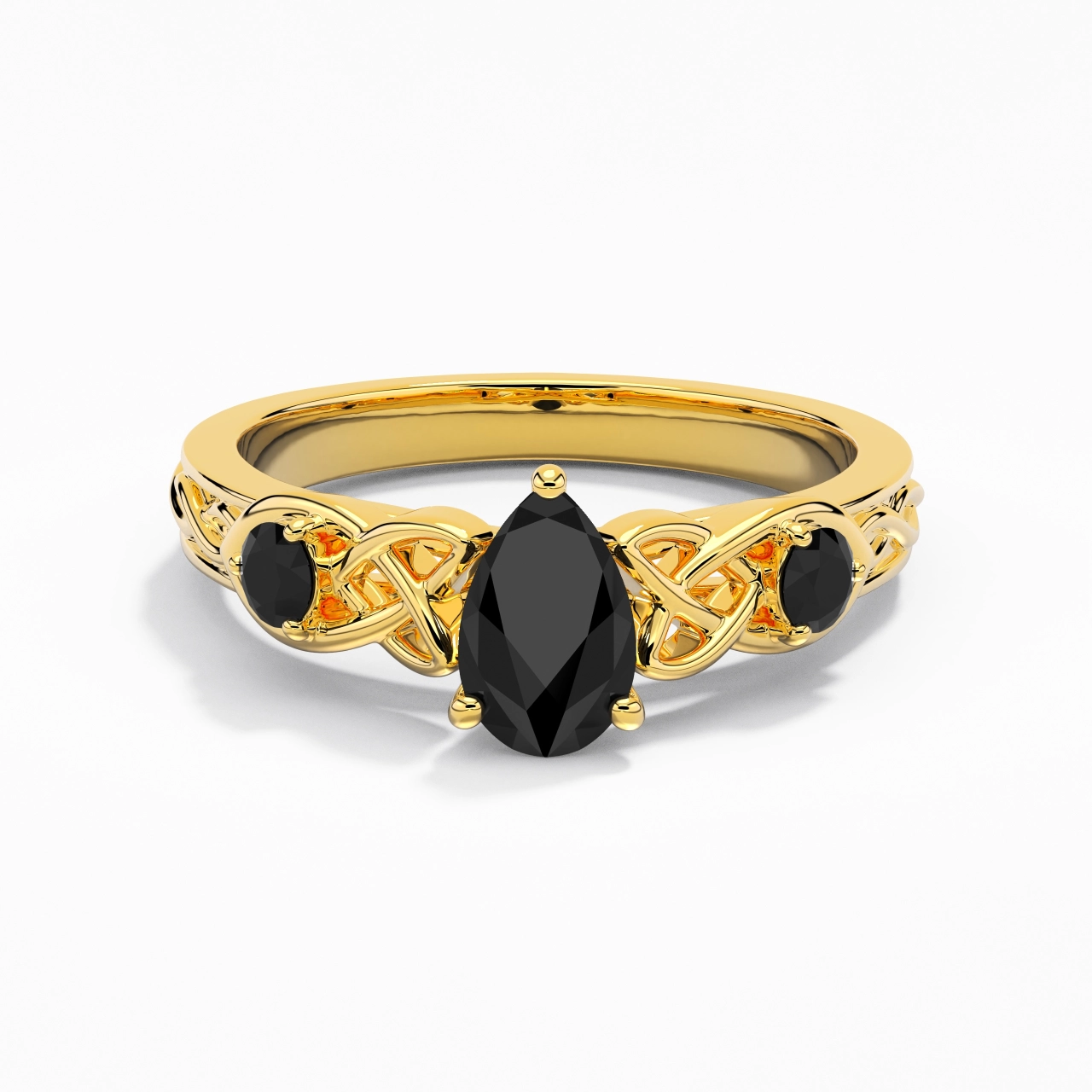 Vintage Unique Pear 1.00ct Cubic Zirconia Engagement Ring