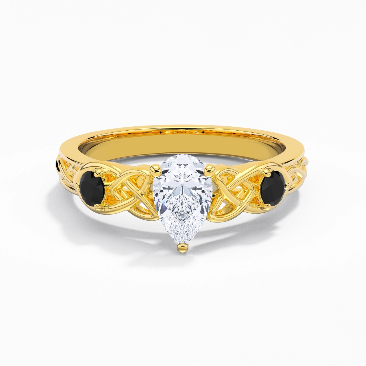 Vintage Unique Pear 1.00ct Cubic Zirconia Engagement Ring