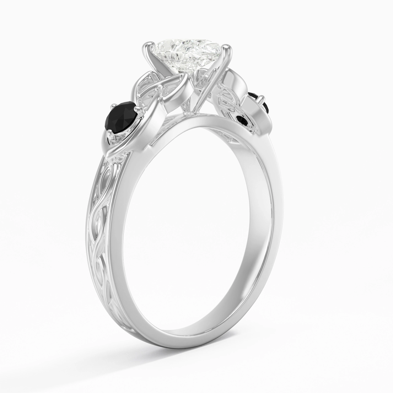 Vintage Unique Pear 1.00ct Cubic Zirconia Engagement Ring