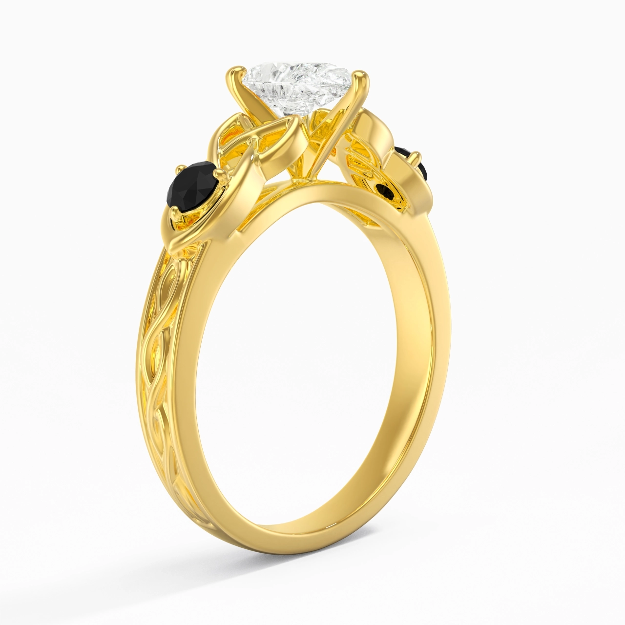 Vintage Unique Pear 1.00ct Cubic Zirconia Engagement Ring