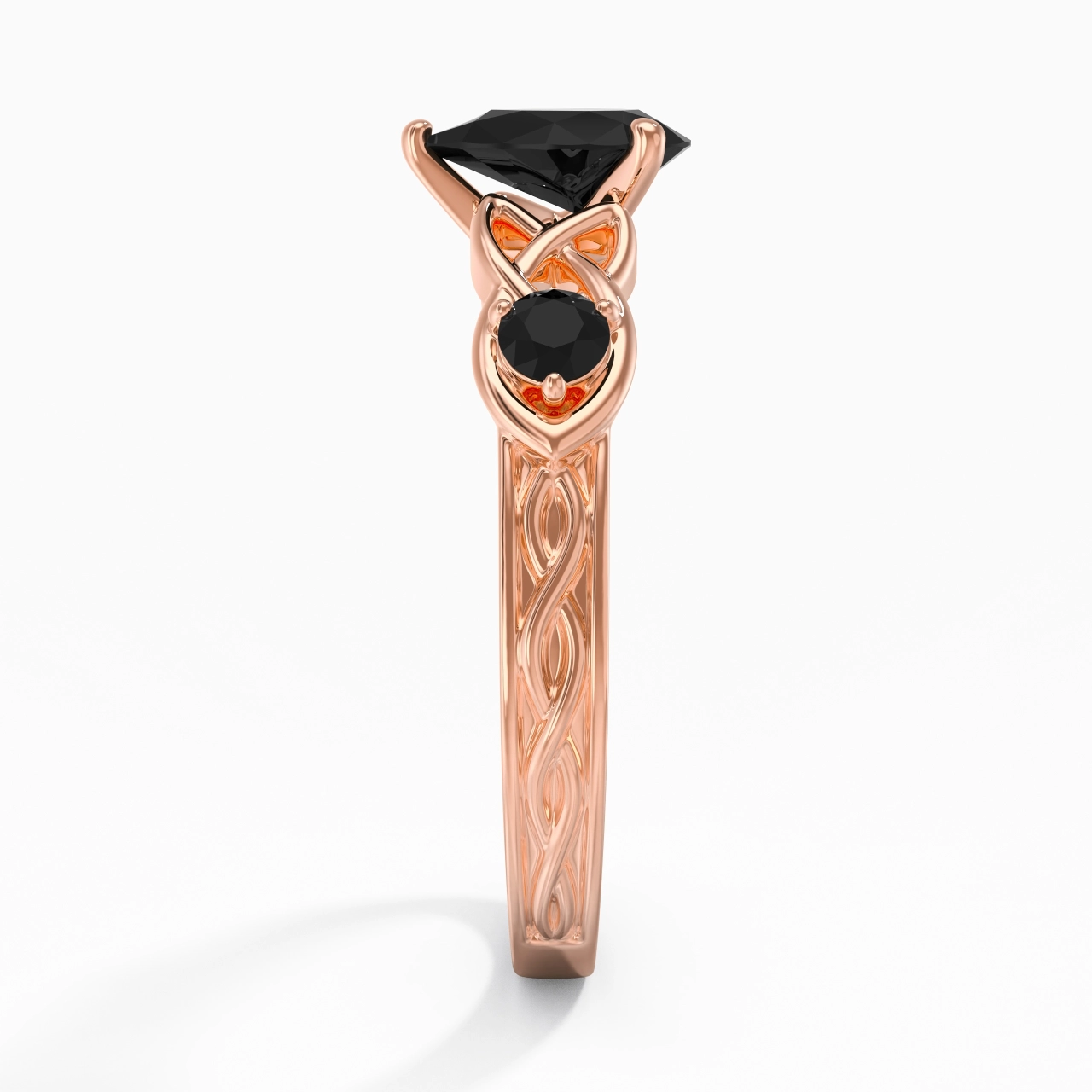 Vintage Unique Pear 1.00ct Cubic Zirconia Engagement Ring