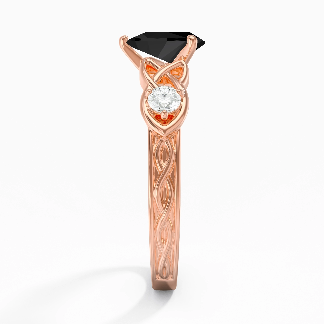 Vintage Unique Pear 1.00ct Cubic Zirconia Engagement Ring