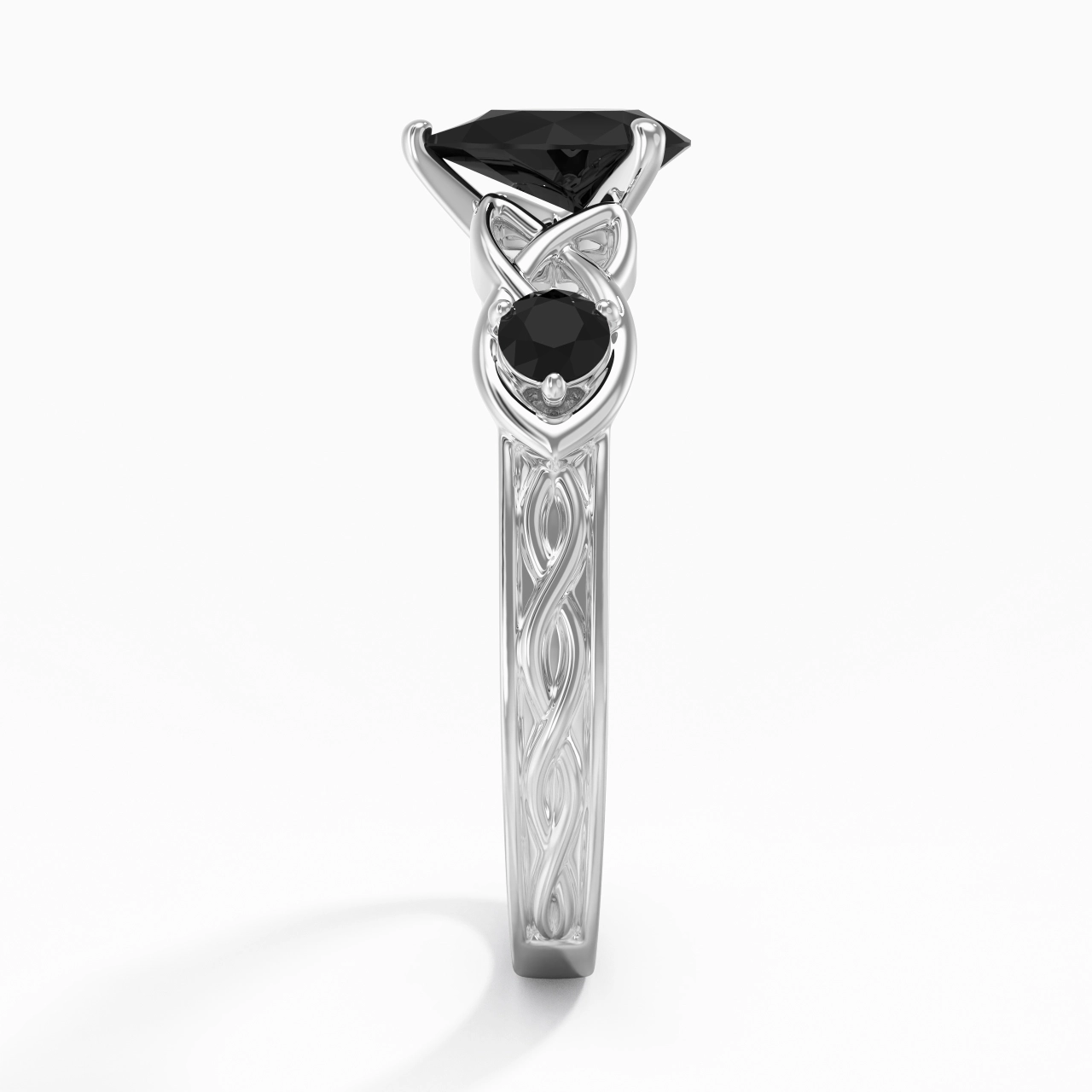 Vintage Unique Pear 1.00ct Cubic Zirconia Engagement Ring